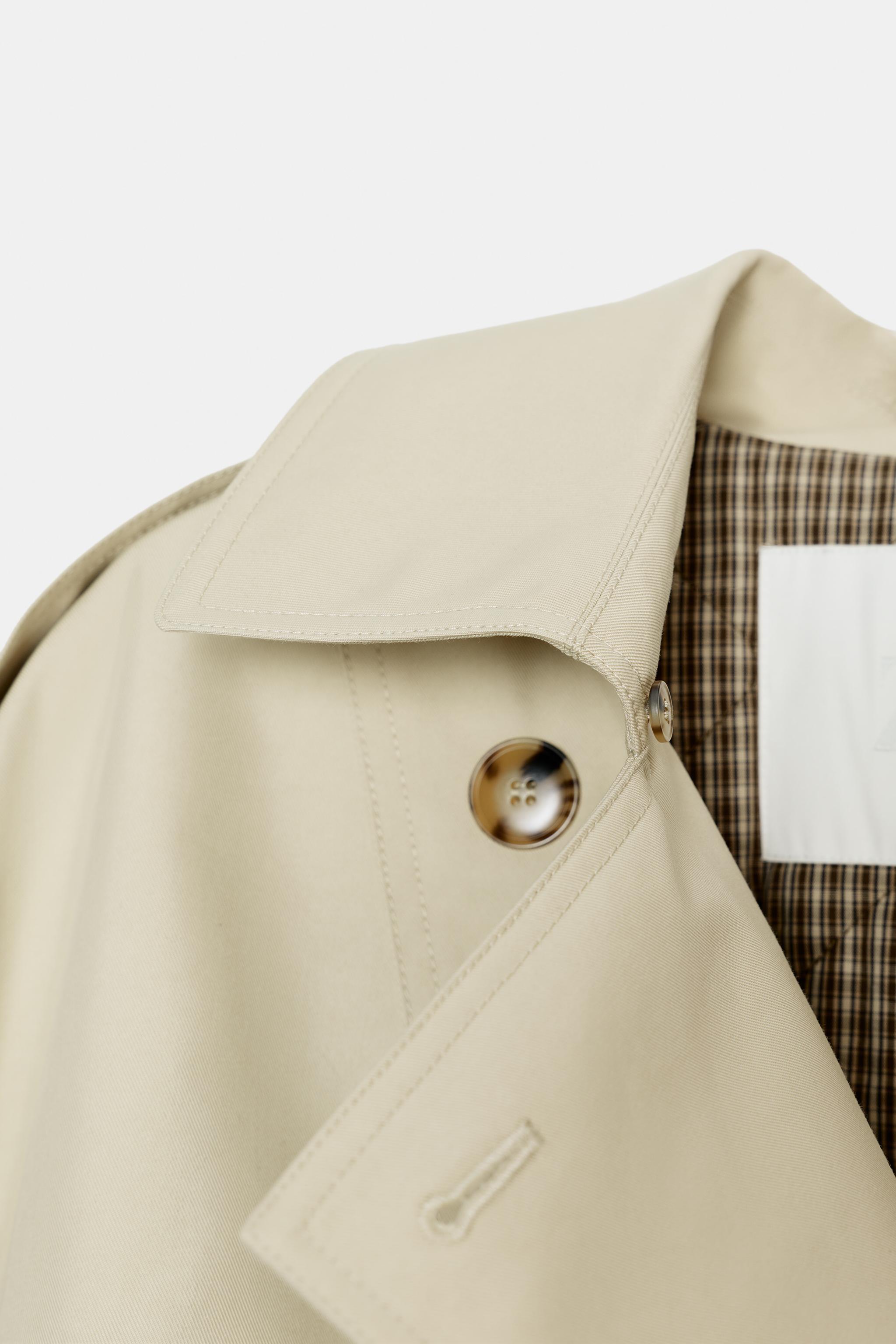 QUILTED FAUX FUR COLLAR TRENCH COAT ZW COLLECTION